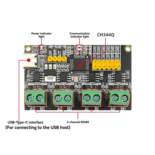 USB to 4 RS485 Module Multi Port Expansion Module 2