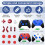 Complete Component Pack for  One Elite Series 2 Elite Edition Controller Metal Button Bag Charger Set Red 2