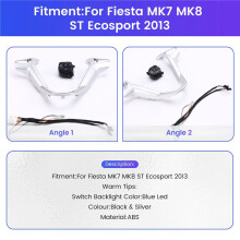 New Car Frame Panel Steering Wheel Cover Decorative+Cruise Control Buttons for Fiesta MK7 Ecosport 2013
