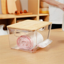Extra Large Trash Bag Holders with Bamboo Tops and Handles, Laundry Room Organization and Storage for Home, Kitchen