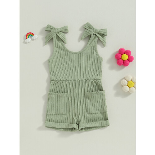 (18-24 Months, Pea Green) Καλοκαιρινή κοντή φόρμα & κορίτσια 1