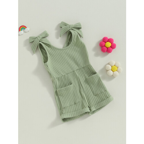 (18-24 Months, Pea Green) Καλοκαιρινή κοντή φόρμα & κορίτσια 2