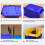 Wall Mount Blue Parts Storage Rack, Stackable, 135x105x76mm 9