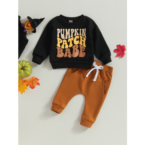 (0-6 Months, Black 1) Conjunto de Halloween 2 piezas. 1