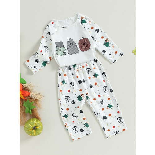 (18-24 Months, White) Σετ παντελονιών 2 το Halloween 2