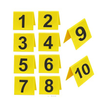 10 Bright Yellow Crime Scene Evidence Markers Reusable Plastic
