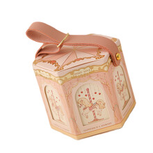 Stylish Foldable Cardboard Box For Wedding Party Favors-Pink