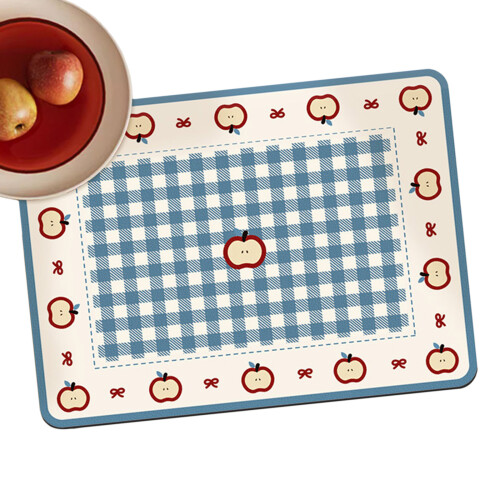 Cartoon Pattern Dish Rack Pad Water Absorbing-Lan Jiangxixi