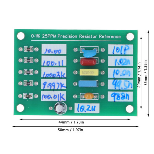 Resistance Reference Plate 0.1% 25PPM Calibrating Board 50x35mm 1