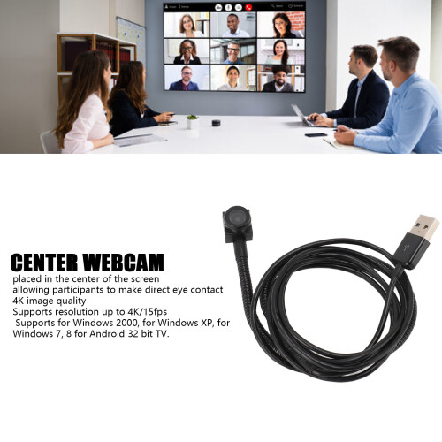 USB Center Webcam 8MP 120 Wide Angle Auto Focus for Video Conferences 2