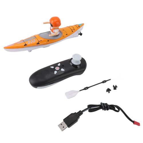 Multifunctional RC Kayak Boat, 2.4G Remote, Orange, 6+ 1