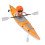 Multifunctional RC Kayak Boat, 2.4G Remote, Orange, 6+ 1