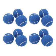 12 Trainings-Tennisbälle blau Gummi mit