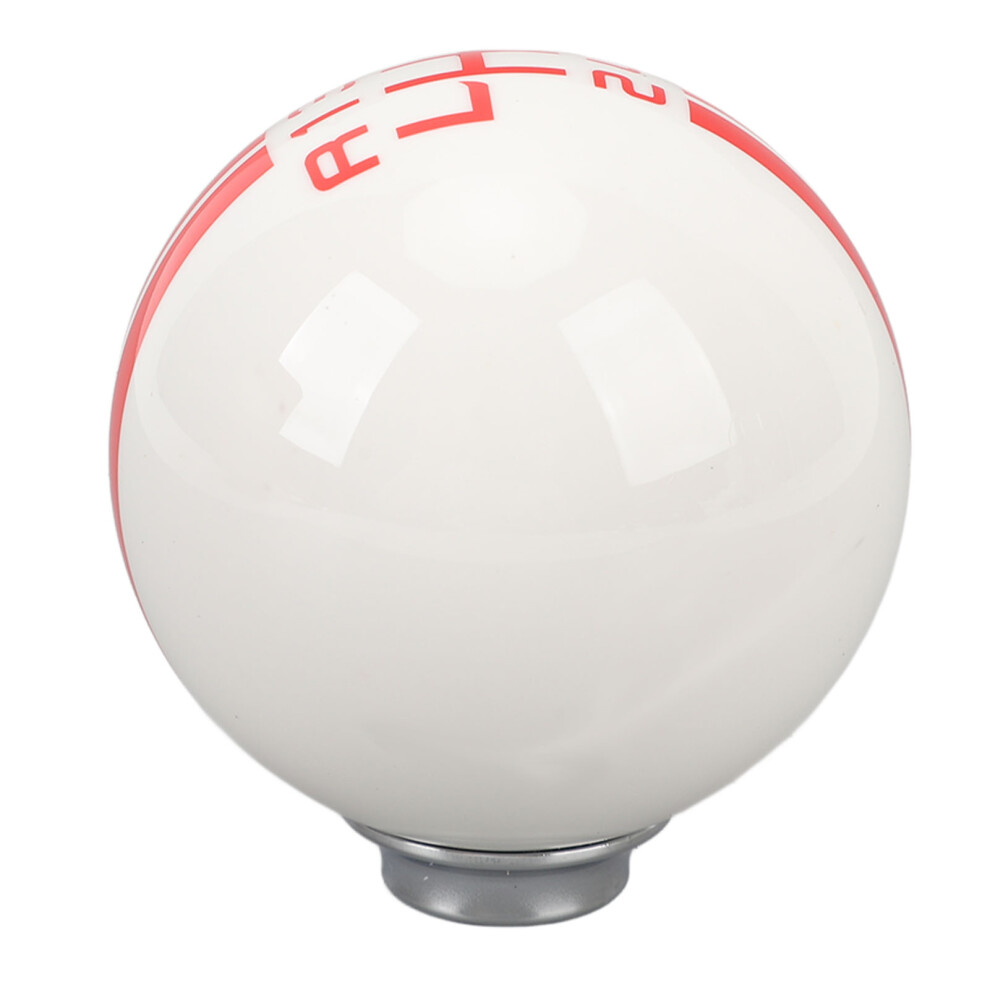 6 Speed Car Racing Gear Shift Knob For Shelby Gt500 Style, White/Red 4051385743453