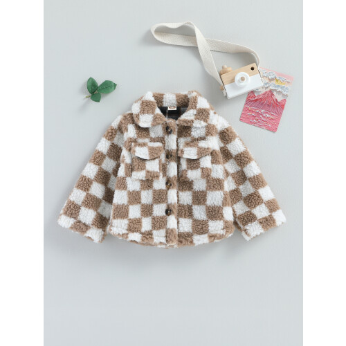 (18-24 Months, Khaki) Ζακέτα φλις νήπια ζεστό πανωφόρι 1