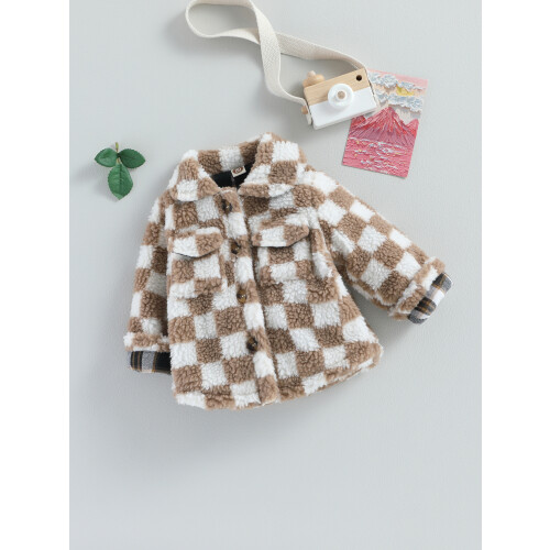 (3-4 Years, Khaki) Ζακέτα φλις νήπια ζεστό πανωφόρι 2