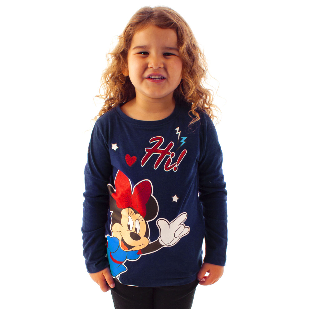 Disney (4-5 Years) Short Sleeved T-Shirt (Girls Blue)