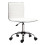 Homcom HOMCOM Armless Mid-Back Adjustable Office Chair with 360 Swivel White 2