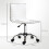Homcom HOMCOM Armless Mid-Back Adjustable Office Chair with 360 Swivel White 3