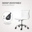 Homcom HOMCOM Armless Mid-Back Adjustable Office Chair with 360 Swivel White 4