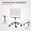 Homcom HOMCOM Armless Mid-Back Adjustable Office Chair with 360 Swivel White 6