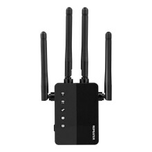 Amplificatore di Segnale WiFi Extender 1200Mbps Dual Band 2.4G 5.8G 2xPorta LAN Supporto Trasmissione A Lunga Distanza EU-PLUG