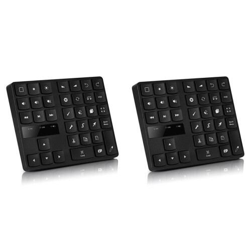 2X  Drawing Keypad , 35 Keys Rechargeable Wireless Keyboard for Procreate, and Drawing Shortcuts Graphic
