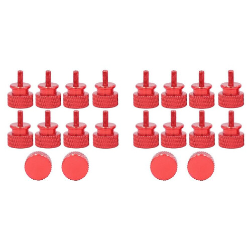 20Pcs/Lot UNC6 -32 M3.5 Hand Screw for GPU Holder PSU Computer Case Side Panel Screws PC Assemble WaterCooling Red