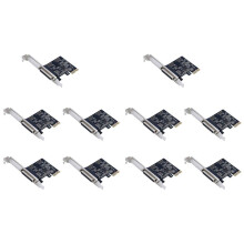 10X Port Parallèle de Haute Qualité DB25 25Pin Pcie Riser Card LPT Printer Vers PCI-E Express Card Converter Adapter AX99100