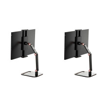 2X Draagbare Monitorstandaard, Universele Metalen Bureauhouder, 16 Inch Universeel, Platte Desktopbeugel voor Live-Uitzendingen