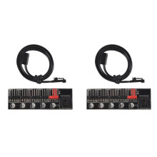 2X 5 Port PC Fan Hub Splitter Speed Controller Adapter for 4 Pin PWM Cooler Cooling Fan Computer Cables Connectors