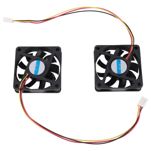 60Mm 6Cm  12V 3 Pin Computer Case CPU Cooler Cooling Fan Black 2 Pcs