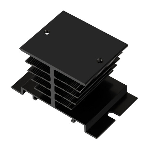 Solid State Relay Heat Sink,3PCS Aluminum Heatsink PID Temperature Controller Heat Sink for Solid State Relay and SSR Radiator Module Black for 2