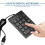 USB Wired Numeric Keypad Numpad 18 Keys Digital Keyboard for Accounting Teller Laptop Windows Android Notebook Tablets PC (Black) 9