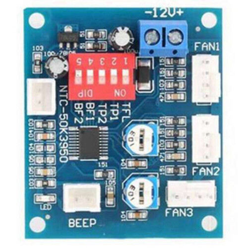 12V 4 Wire High-Temp Fan Temperature Control Speed Controller CPU Module Temperature Alarm PWM PC CPU 1
