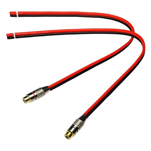 Speaker Wire 14 AWG with Phono RCA Female Jack, 2 Channels 1