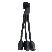 16-Pins GPU-Kabel Naar 3X 8-Pins Pcie-Extensie - 16AWG PCIE 5.0 90 Graden Rechte Hoek 16-Pins 12+4-Pins Voedingsadapter (Type B)