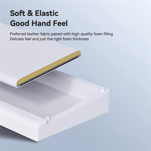 Keyboard Wrist Rest Pad Support with Desktop Partition Storage Case,For Computer Keyboard, Office-White 2