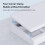 Keyboard Wrist Rest Pad Support with Desktop Partition Storage Case,For Computer Keyboard, Office-White 1