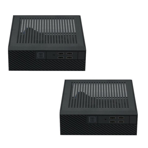 2X M10  ITX Computer Case HTPC Host Chassis USB2.0 ITX Enclosure Industrial Control Chassis for Office Business