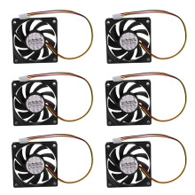6X Interne 12V 3 Pin CPU Luefter Kuehler Kuehler Luefter Fuer PC 70x70x15mm