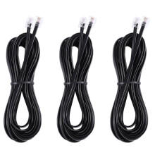 3X RJ11 6P4C Telephone Cable Cord ADSL Modem 5 Meters