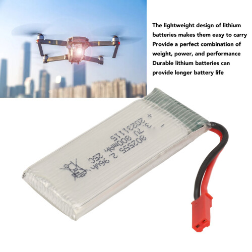 3.7V 800mAh Lithium Polymer Battery with JST for Quadcopter 2