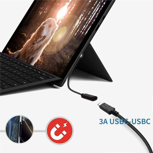 3X Nylon Braided for Surface Connect to USB-C Charging Cable for Surface Pro7 Go2 Pro6 5/4/3 Surface Laptop Book 2