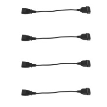 4X Power Adapter Cord , IEC 320 C14 Male Plug to European CEE 7/16 2Pin Female Power Cable for UPS PDU
