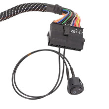 5X 24 Pin Femelle ATX PSU Alimentation DéMarreur Testeur DéMarrage Cavalier ALLUMÉ ÉTEINT Interrupteur Câble 18AWG 30CM