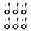 6X USB to 3.5mm  Jack 5V  Power Cable 1