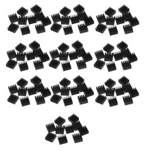 100 Pcs Black Aluminum Cooler Radiator Heat Sink Heatsink 20mm X 20mm X 10mm