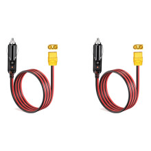 2X Lighter Charging Cable XT90 Female Connector to Car Cig Lighter Male Plug for Solar Generator Power Station 14AWG 12V