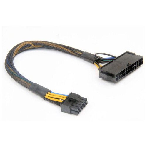 3X Adaptador de Alimentação Principal ATX PSU de 24 Pinos A 10 Pinos Cabo TrançAdo TrançAdo para  para PC e Servidores  12 Polegadas (30 Cm) 1